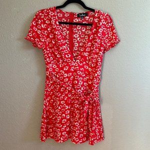 Red and White Floral Lulu’s Dress